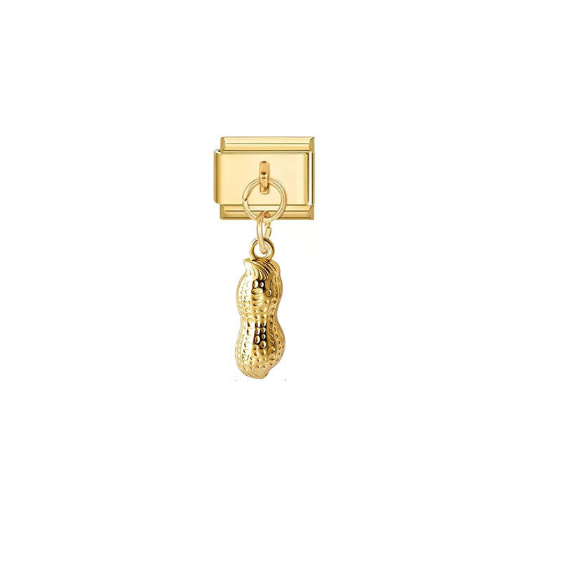 Wholesale Trendy Gold Plated Grape Pendant Jewelry Accessory Stainless Steel Fruit Charm For DIY Craft And Boutique Resale