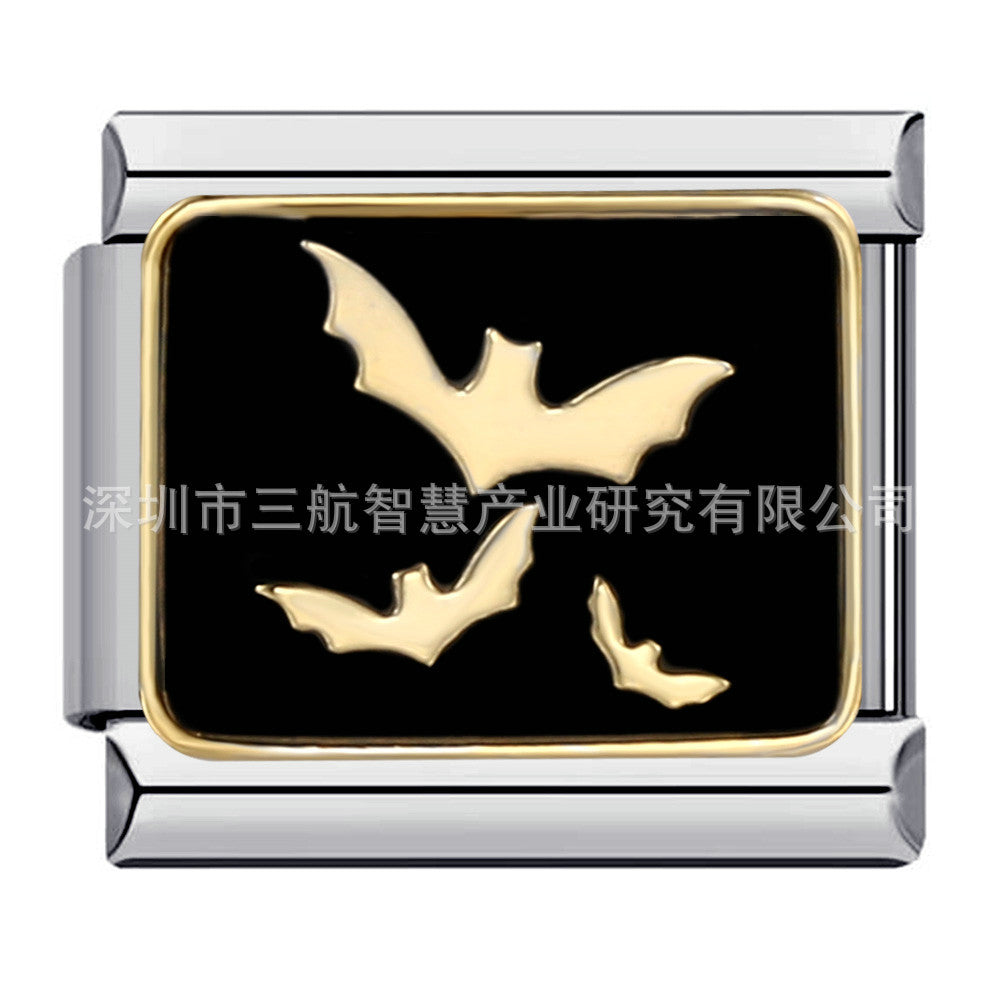 Pulsera de encanto italiano de 5 piezas al por mayor de 9 mm empalme de bricolaje lindo pulsera compuesta de acero inoxidable creativo