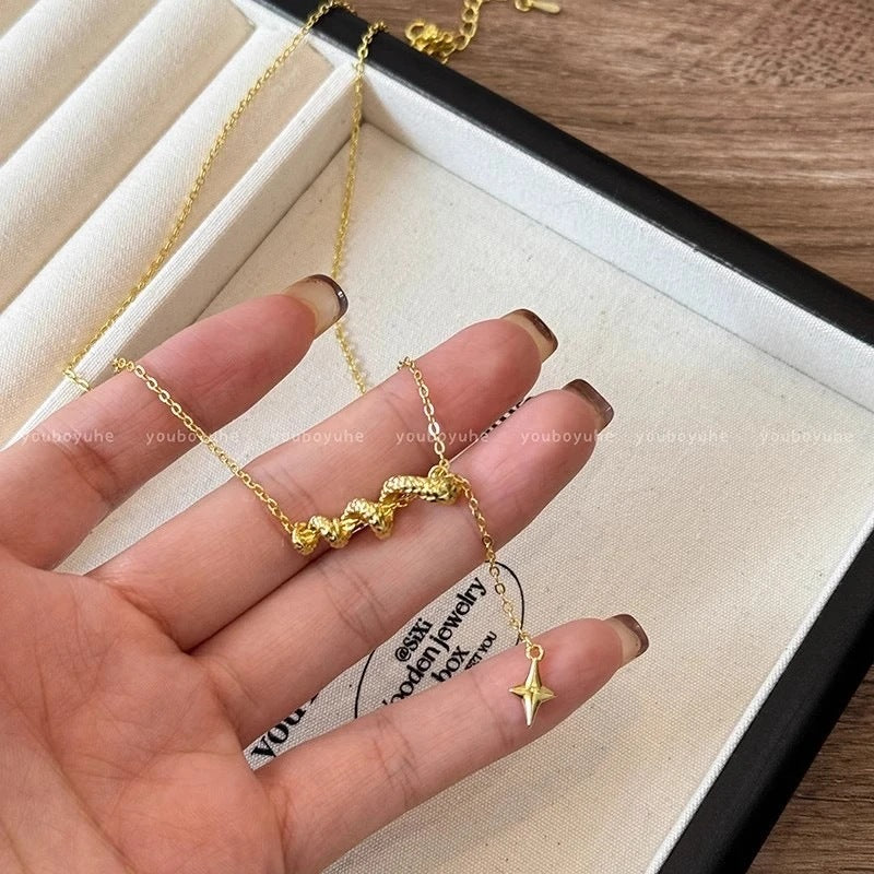 Wholesale Light Luxury  Golden All-match  Necklace