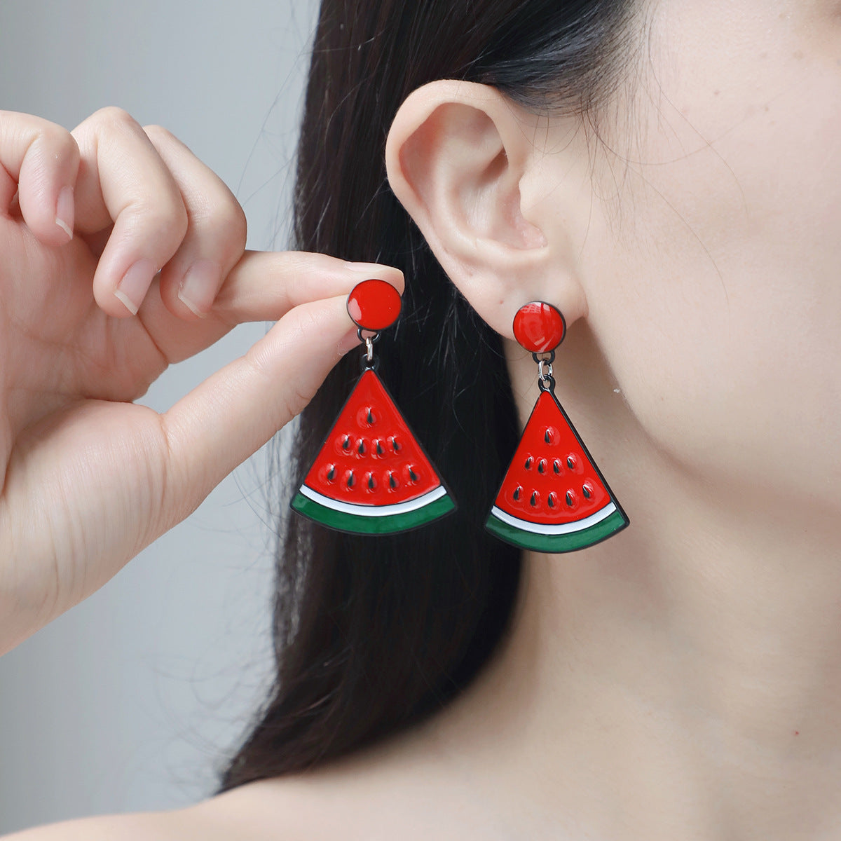 Wholesale Summer Party Fruit Watermelon Earrings ACC-ES-KJ007