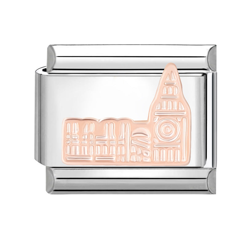 Wholesale Italian Charm Bracelet 9mm DIY Splicing Creative Stainless Steel Composable Bracelet