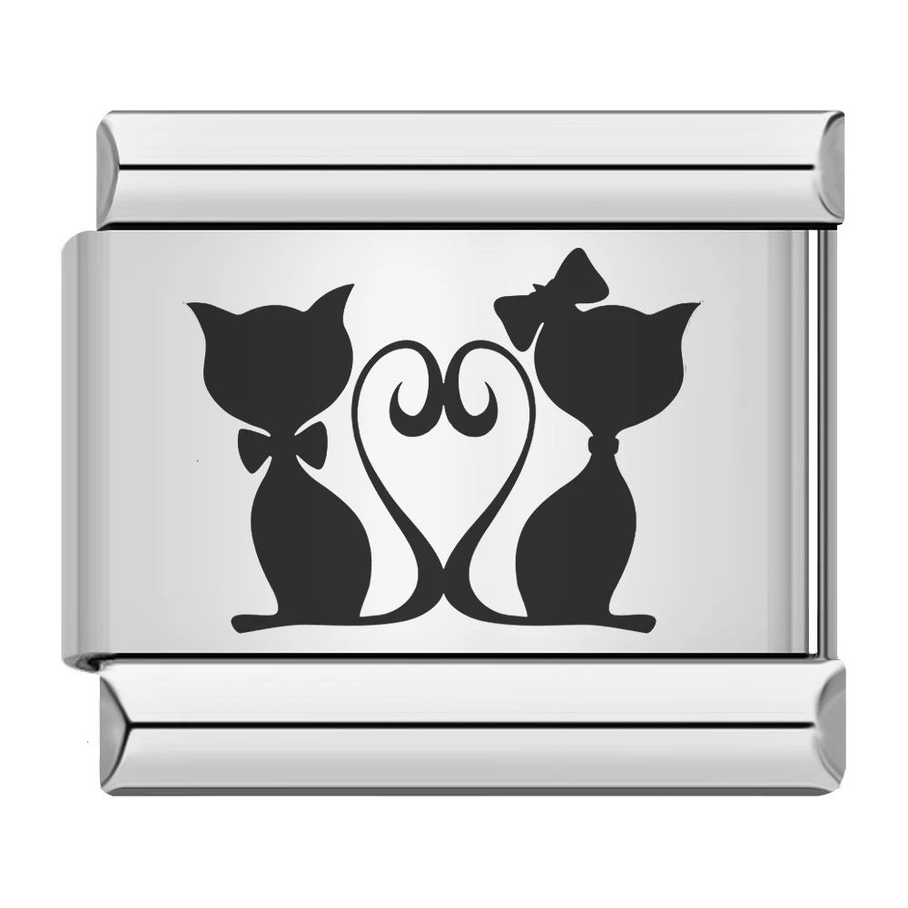 Wholesale 9mm Italian Charm Starter Bracelets DIY square Single Section Creative Stainless Steel Composable Bracelet