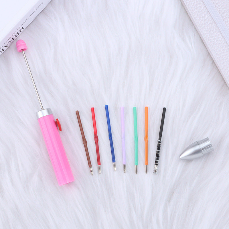Wholesale 10pcs Beadable Pens Can Store Refills and Change Refills At Will DIY Beaded Pens ACC-PN-JinBN021
