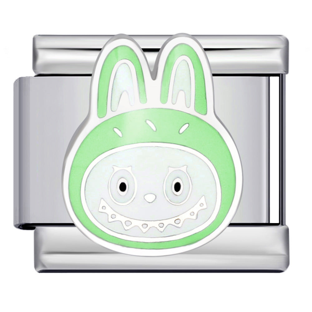 Pulsera de encanto italiano de 5 piezas al por mayor de 9 mm empalme de bricolaje lindo pulsera compuesta de acero inoxidable creativo