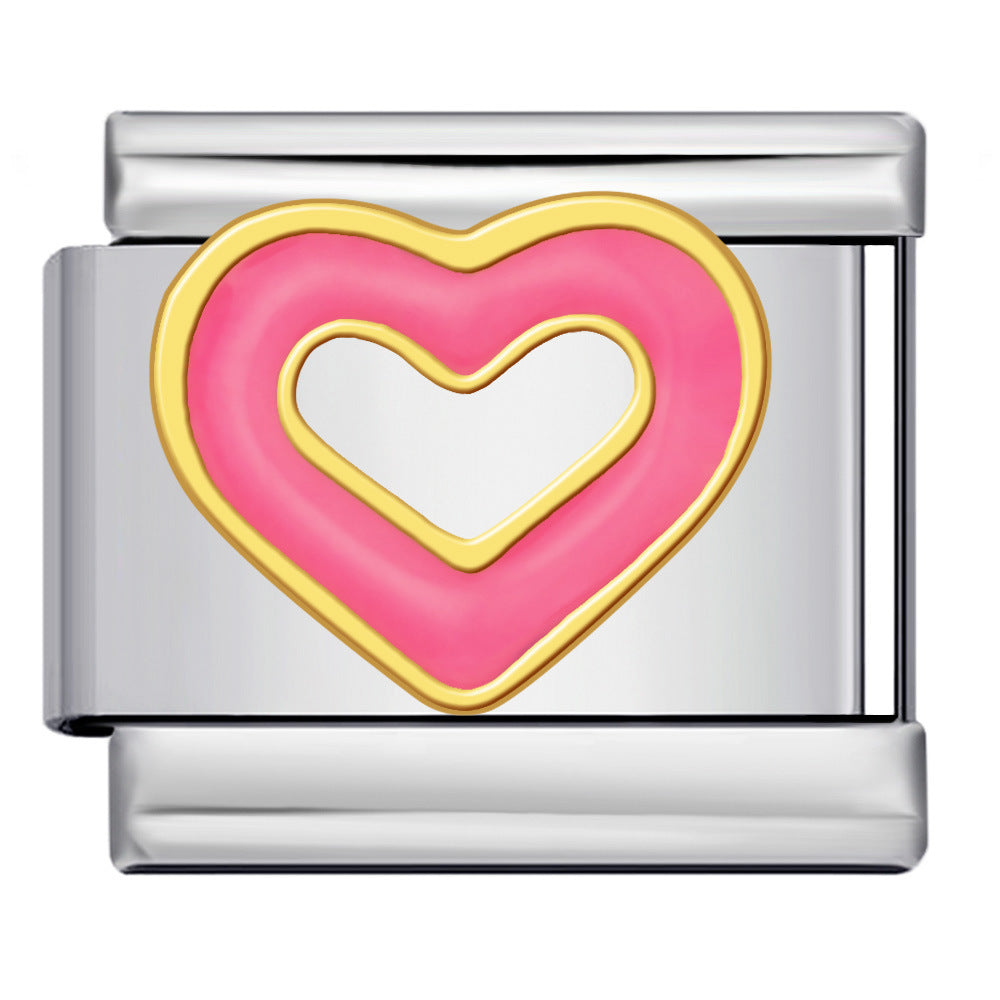 Wholesale  Italian Charm Bracelet 9mm DIY  gold-plated Creative Stainless Steel Composable Bracelet