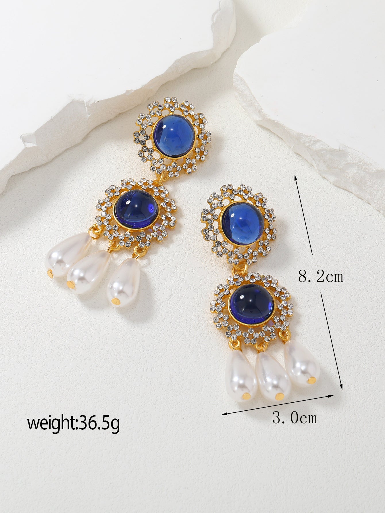 Wholesale Gemstone Series Geometric Square Drop Crystal Earrings ACC-ES-Qunq002