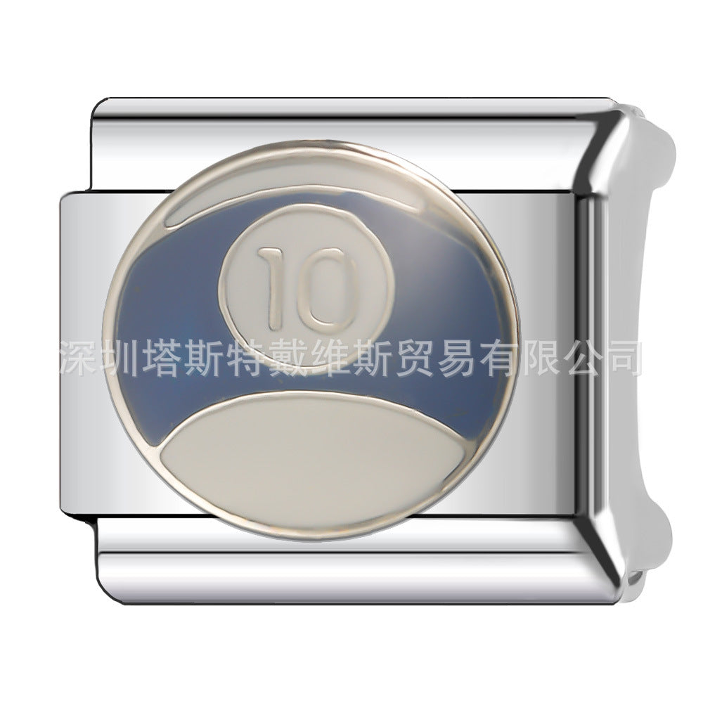 Wholesale 9mm Italian Charm Starter Bracelets DIY square Single Section Creative Stainless Steel Composable Bracelet