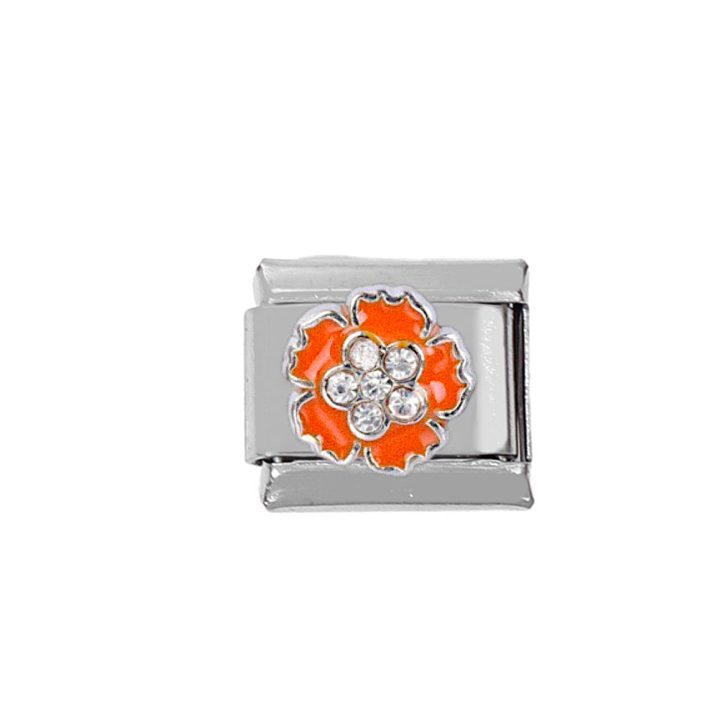 Wholesale Stainless Steel Flower Charms With Enamel Drop Design For DIY Jewelry Making Craft Supply
