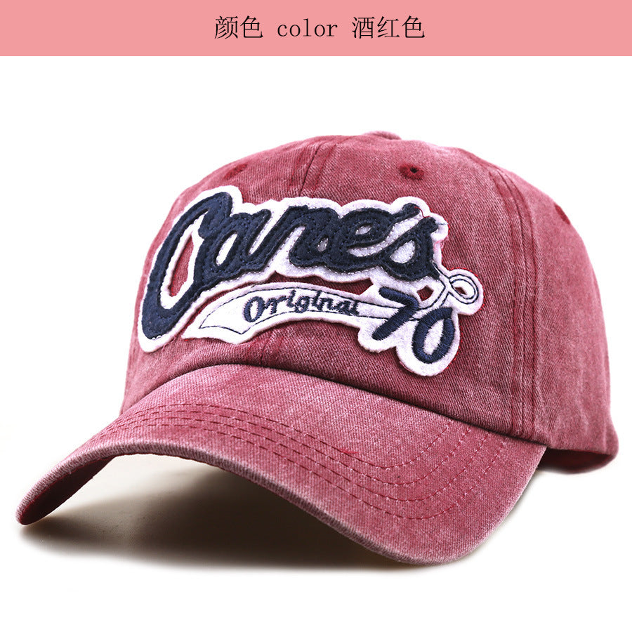 Wholesale Stylish English Letter Baseball Cap Black Dome Short Brim Sun Protection Hat for Outdoor Sports