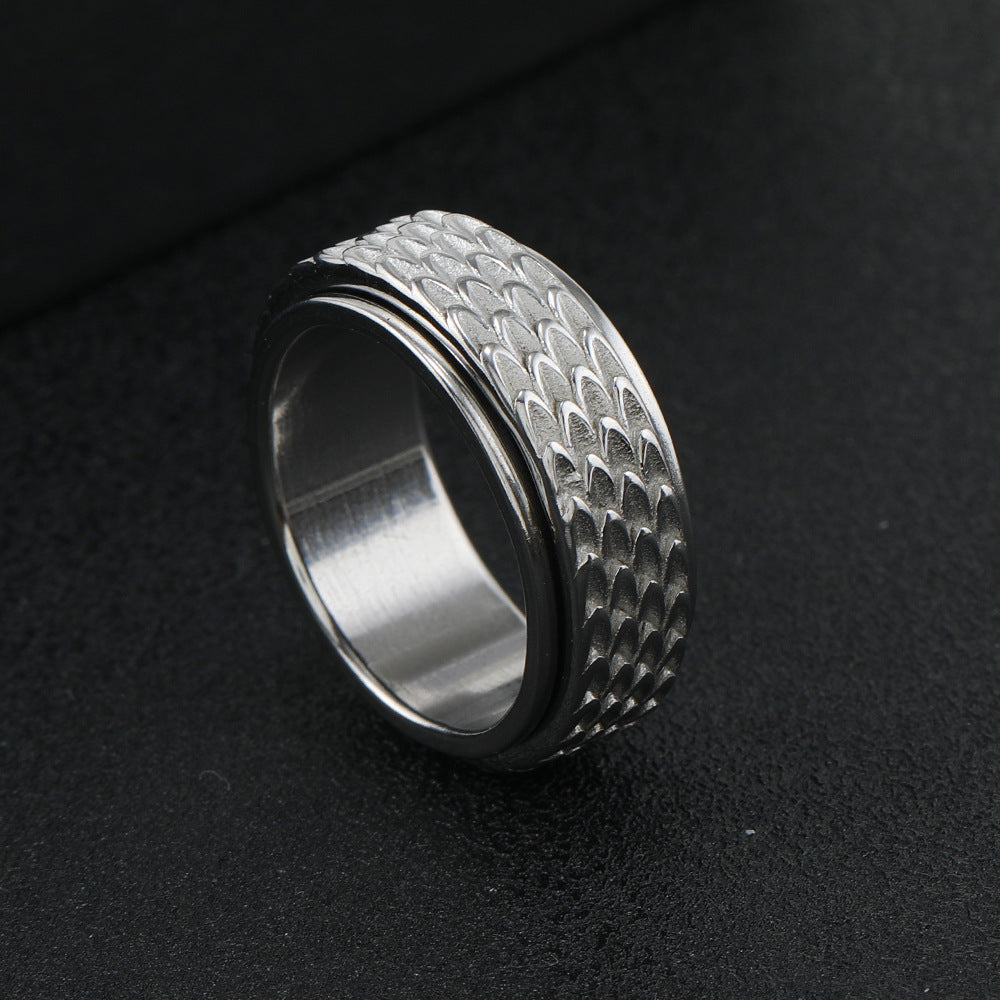 Wholesale Demon Eye Stainless Steel Ring Men's Pentagram Ring ACC-RS-ZhongQi013