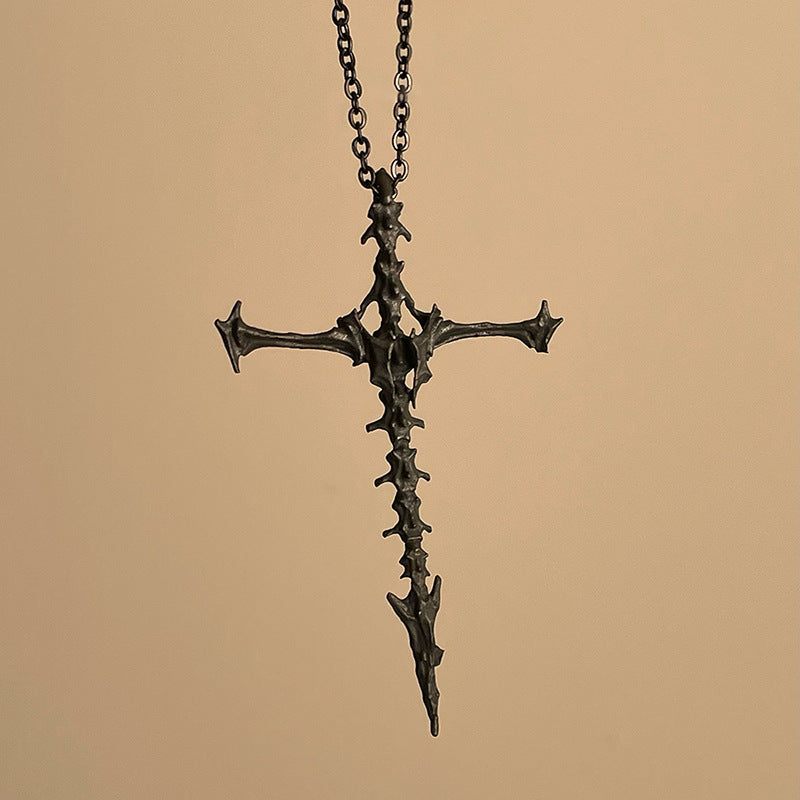 Wholesale  Skull Skeleton Cross Pendant Necklace