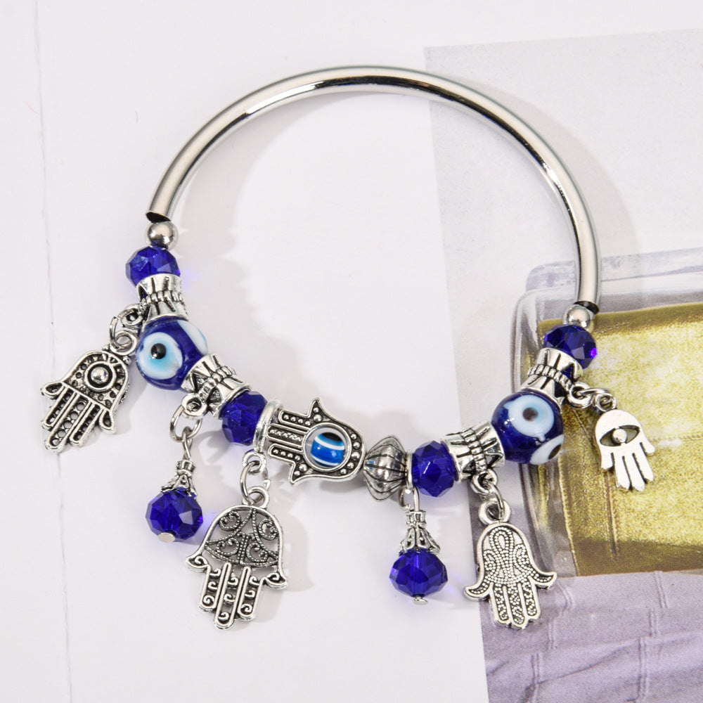 Wholesale Devil Eye Evil Eye Palm Bracelet Crystal Beaded Bracelet ACC-BT-Zheq003