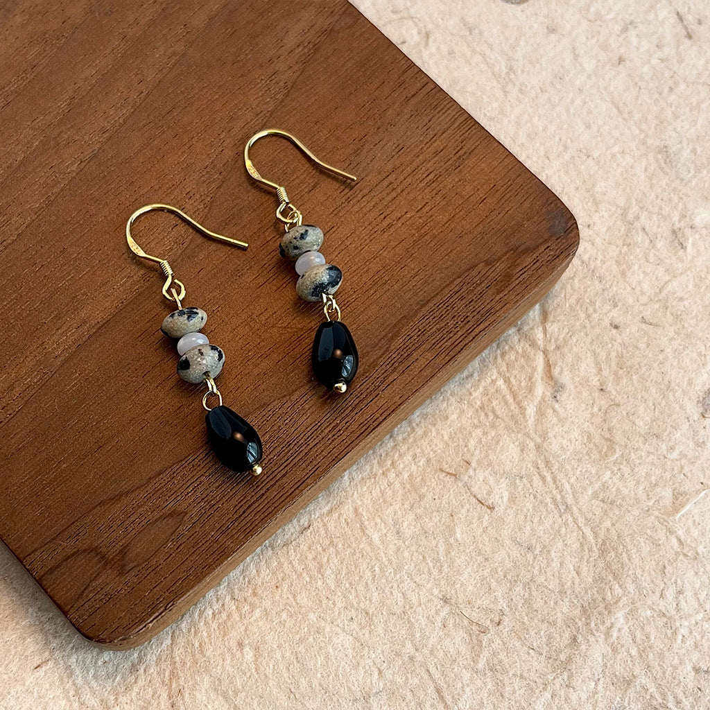 Wholesale  ethnic style natural stone beaded earrings