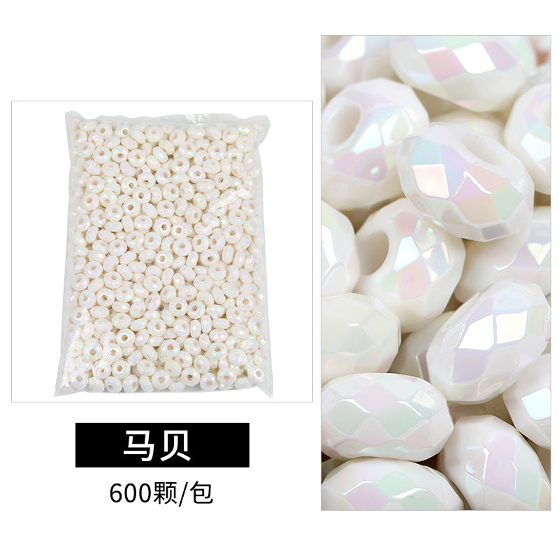 Wholesale 100pcs Solid Color Color Flat Round Plastic Beads