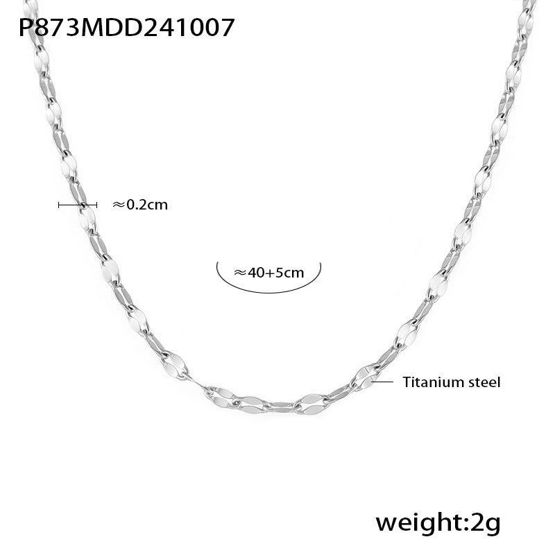 Wholesale Zircon Little Bee Double-Layer Necklace Bracelet Ring Titanium Steel Set