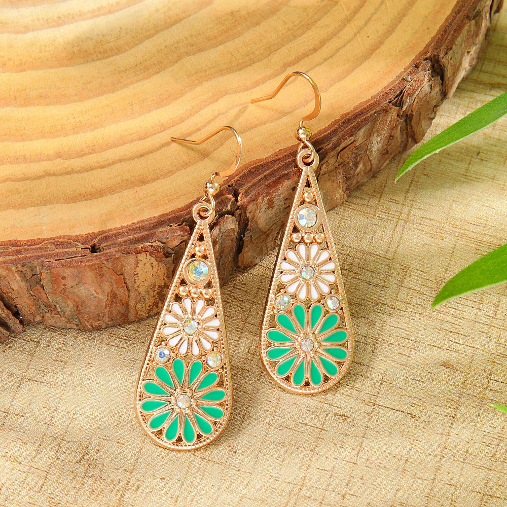 Wholesale  Bohemian Drop Earrings Earrings with Diamond Vintage