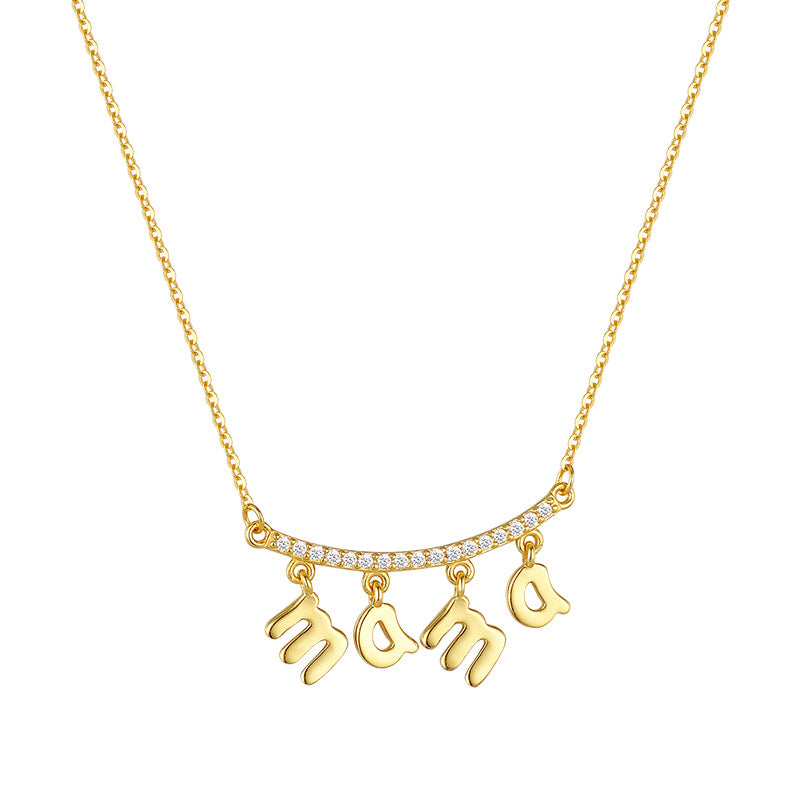 Wholesale S925 Sterling Silver Letter Necklace Luxury  Mother's Day Necklaces