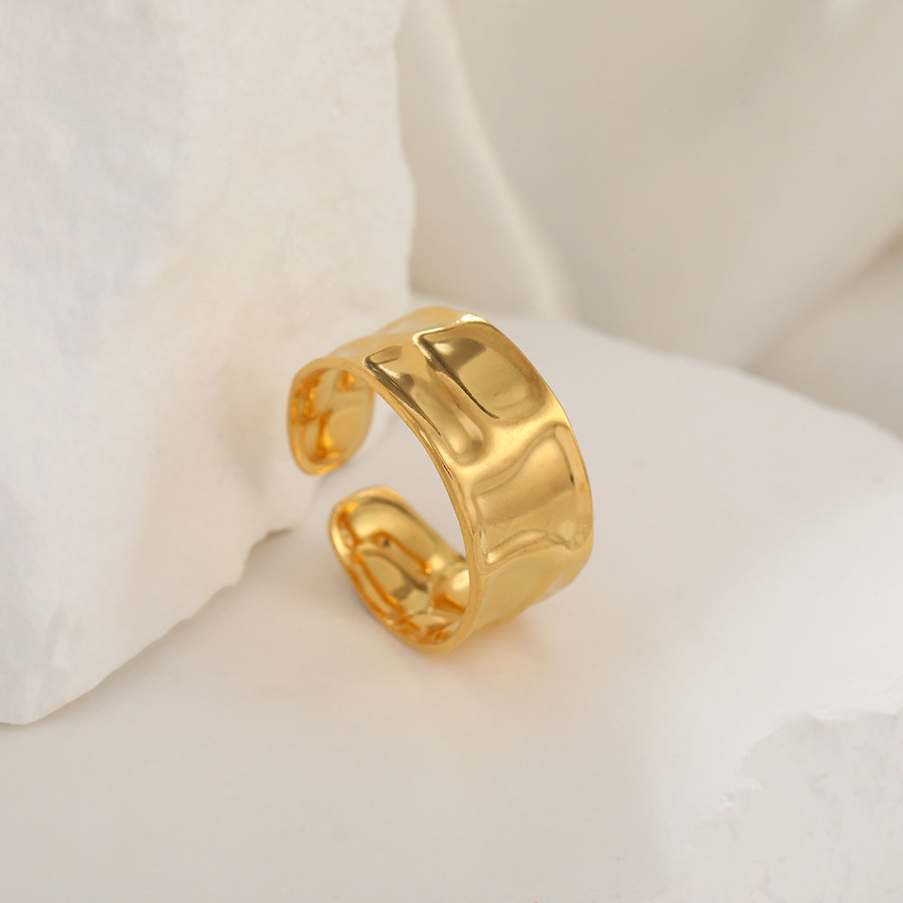 Wholesale Electroplated 18K Stainless Steel Loose Rings  ACC-RS-TaiMei007