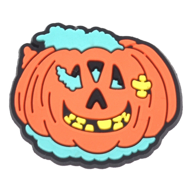 Random 100pcs Halloween Thanksgiving PVC Soft Rubber Shoe Buckle Decoration ACC-SC-RYY066