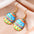 Wholesale Cartoon Printed Easter Egg Oil Earrings