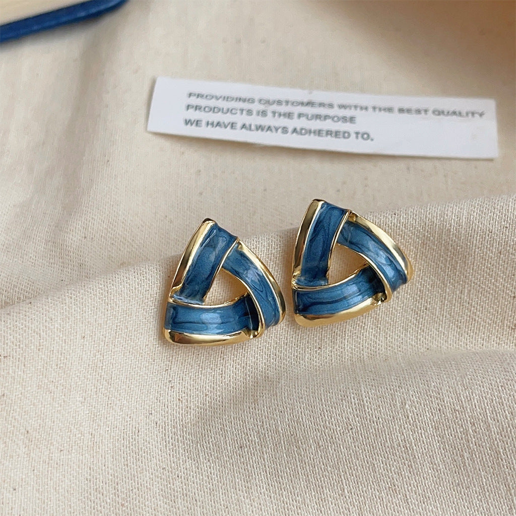 Wholesale Blue Oil Dripping Acrylic Earrings ACC-ES-Eryu008