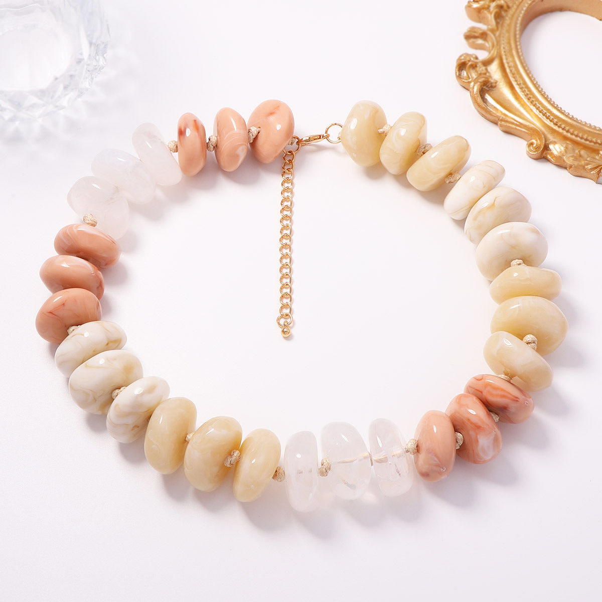 Wholesale Stylish Multicolor Beaded Necklace Chic Jewelry Accessory For Women