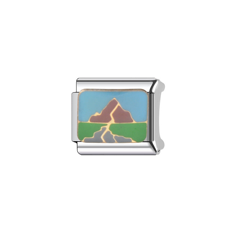 Wholesale Italian Charm Bracelet 9mm DIY Splicing Removable Colorful Cute Stainless Steel Composable Bracelet