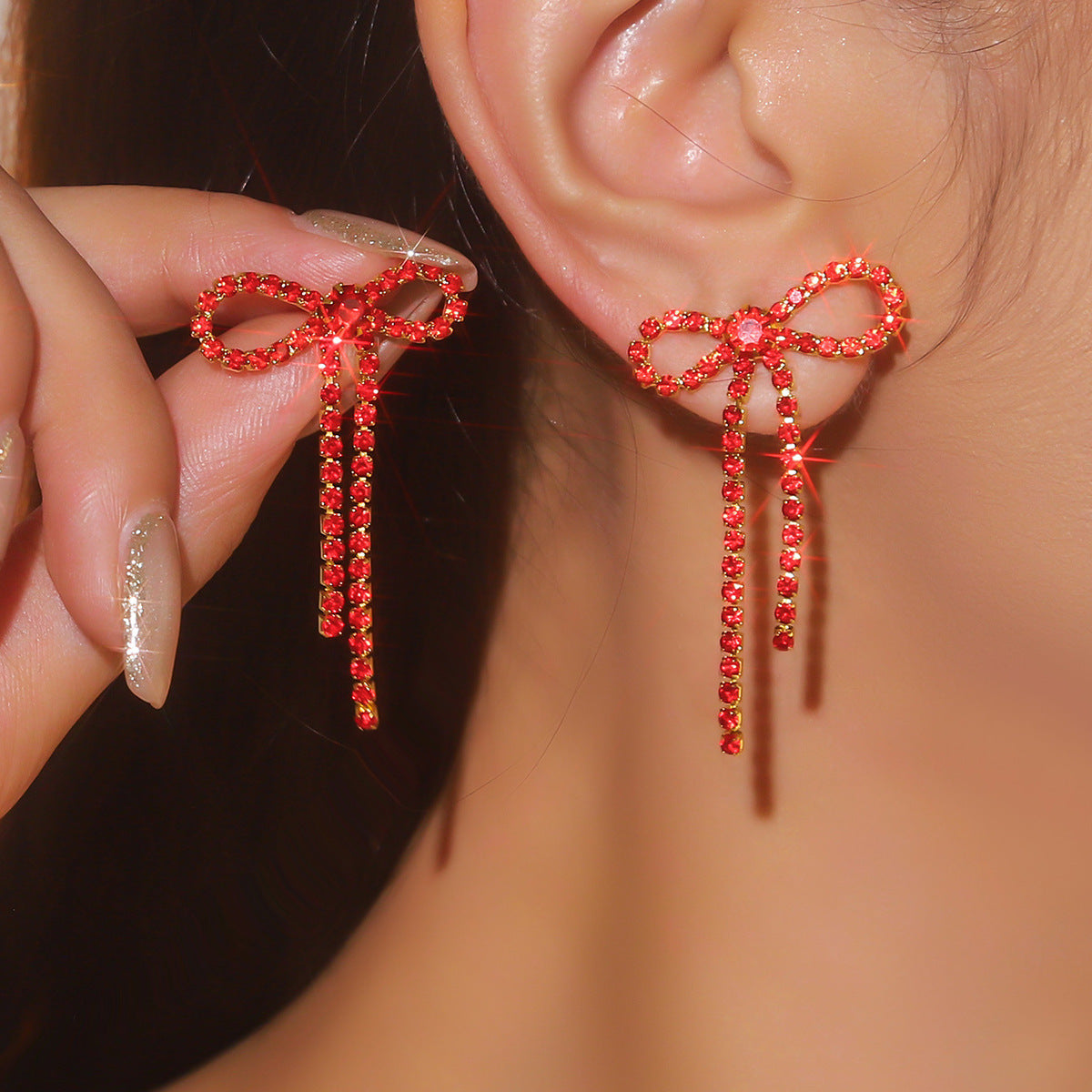 Wholesale Bow Tassel Earrings