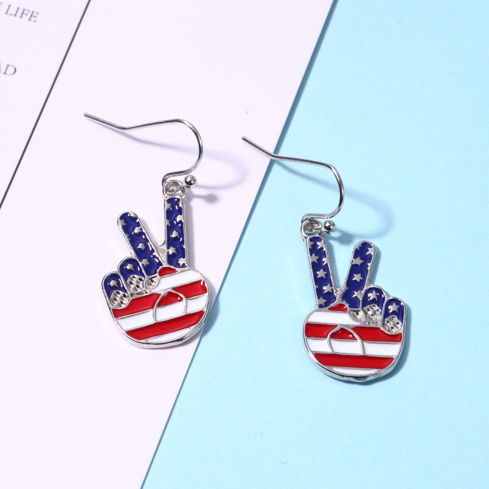 Wholesale  Simple Oil Drop Geometry Bier Striped Earrings