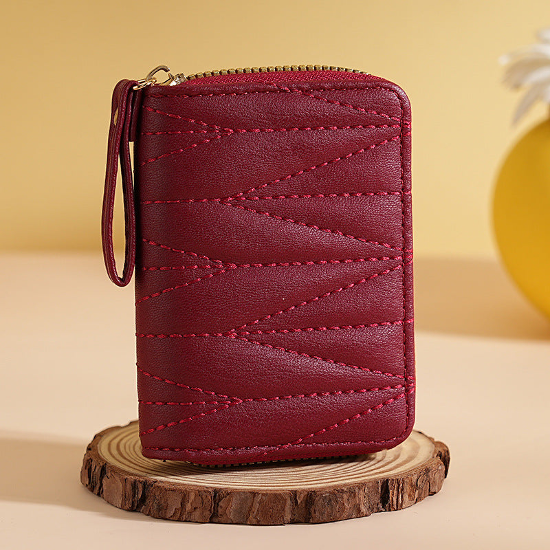 Wholesale Chic Macaron Pastel Accordion Card Wallet For Women PU Credit Card Organizer Everyday Casual Coin Purse
