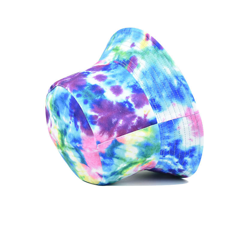 Wholesale Colorful Tie Dye Bucket Hat For Men Women Wide Brim Sun Hat Trendy Summer Fashion Accessory