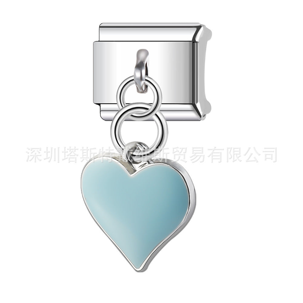 Wholesale Heart-Shaped 9mm Alloy Electroplated Pendant – DIY Bracelet Charm,  Boutique Resale Jewelry Accessory