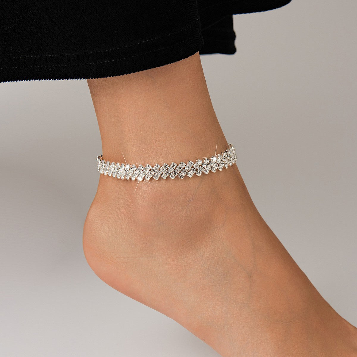Wholesale full diamond luxury anklet