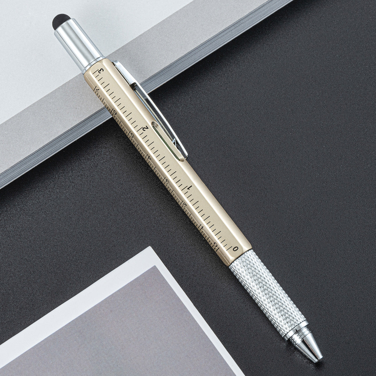 Wholesale Plastic Tool Pen Six-in-One Level Scale Touch Screen Pen