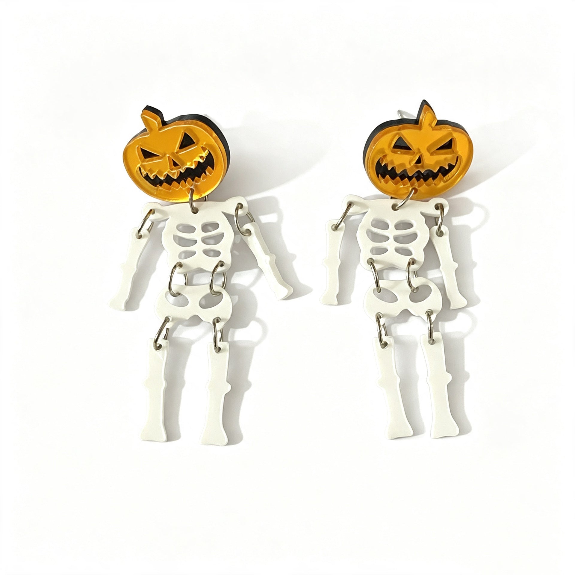 Wholesale  Pumpkin Skull Acrylic Earrings Fashion Party Jewelry Accessory