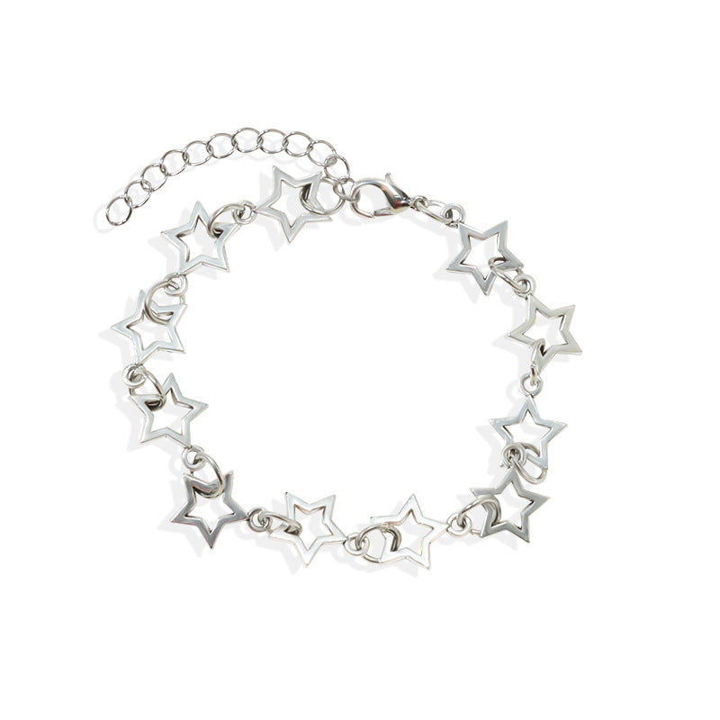Wholesale Hollow Five-pointed Star Gothic Bracelet
