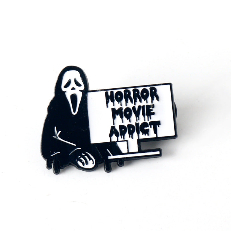 Wholesale Scream Cartoon Brooch Horror Skull Killer Brooch ACC-BCH-HX001