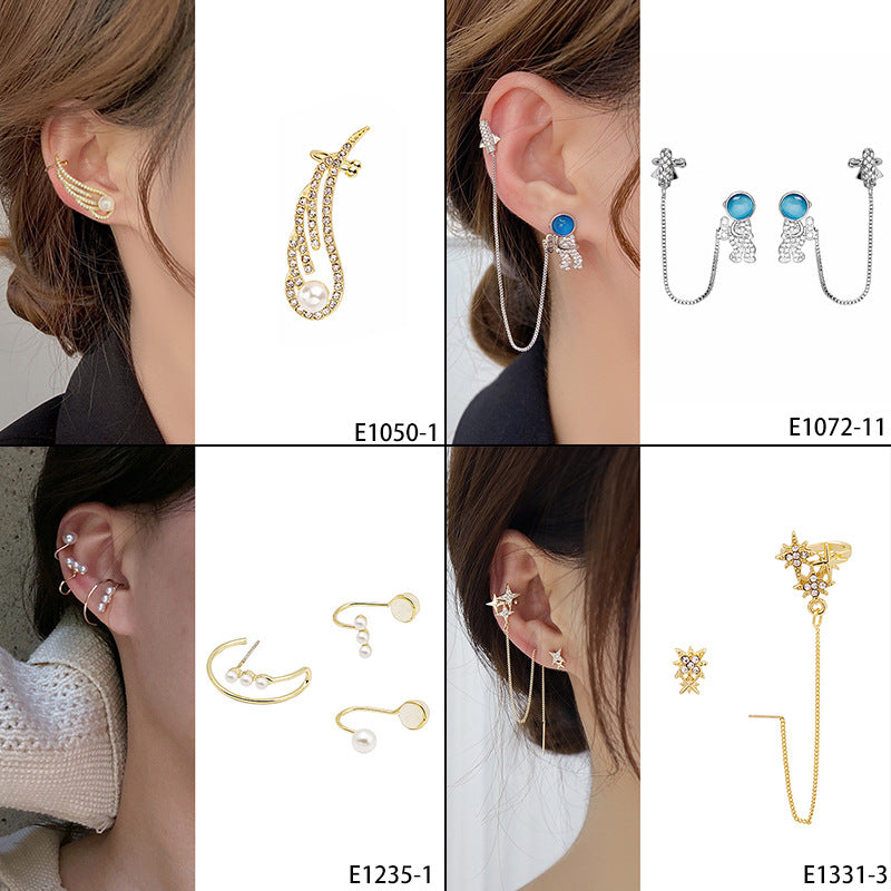 Wholesale  full diamond butterfly snake-shaped earrings