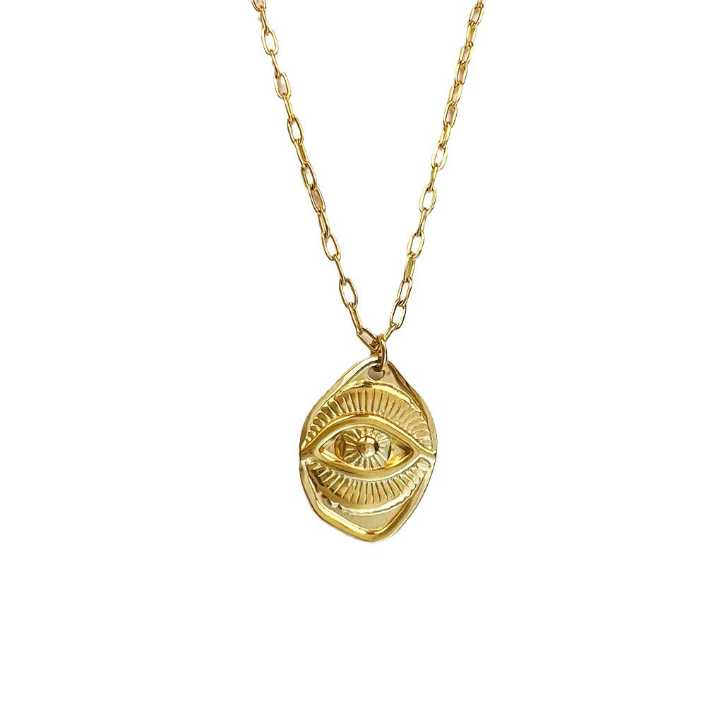 Wholesale Vintage Eye of Horus Pendant Stainless Steel Necklaces ACC-NE-Youbi004