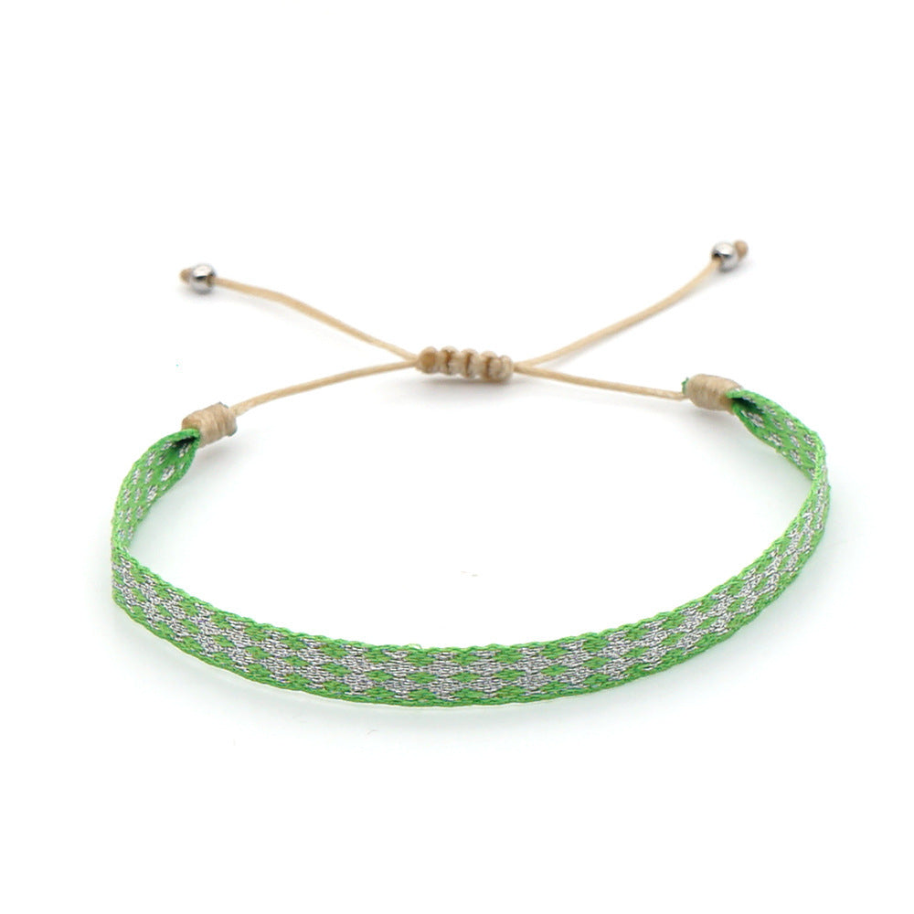 Wholesale Ethnic Style Webbing Lucky Stacking Bracelets Miyuki ACC-BT-Qiqi020