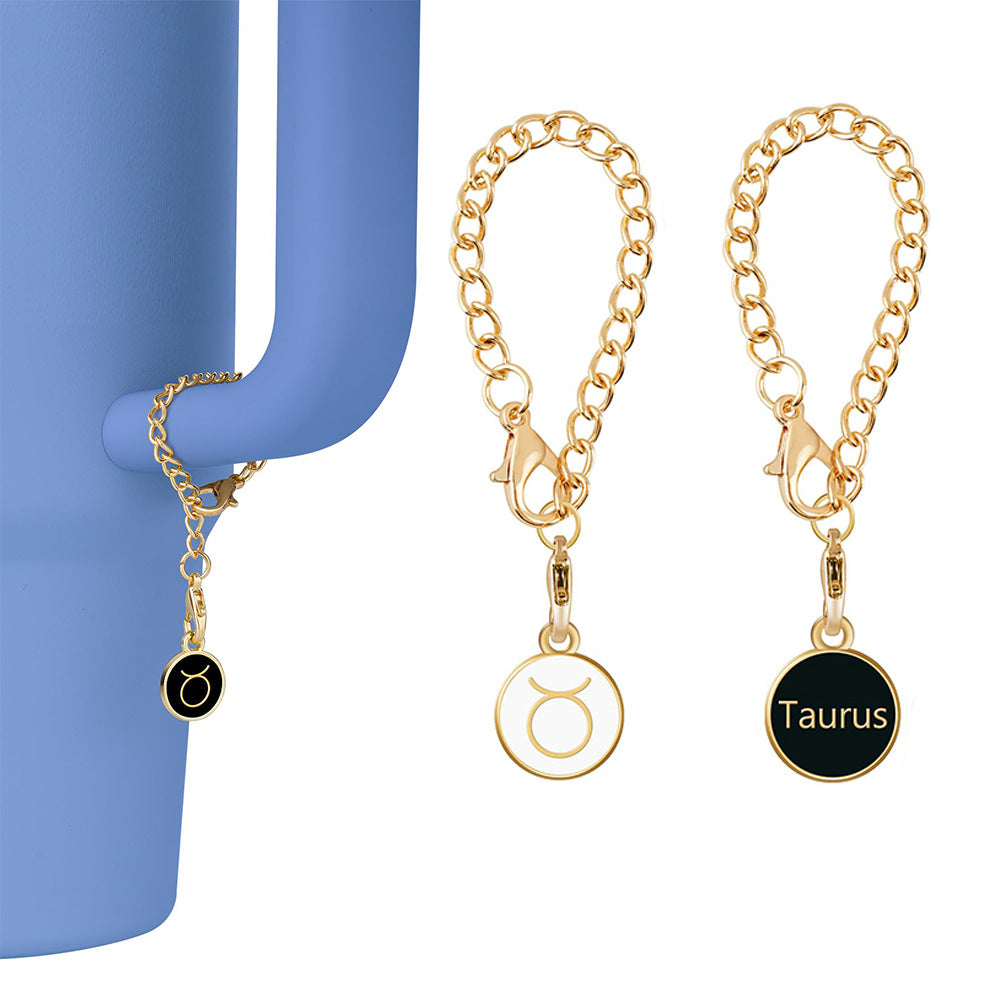 Wholesale Twelve Zodiac Signs Chain 40oz Cup Alloy Pendant Cup Accessories ACC-CA-ShiXuan004