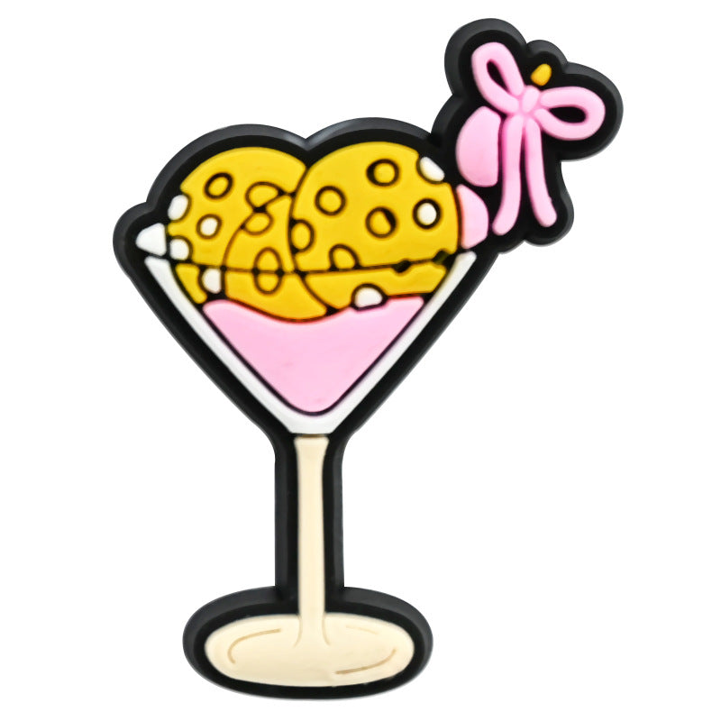 Wholesale Random 100pcs Pickle Ball PVC Soft Rubber Shoe Buckle Decoration ACC-SC-RYY078