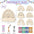 Wholesale wooden chick wind chime suit DIY wooden Easter suit