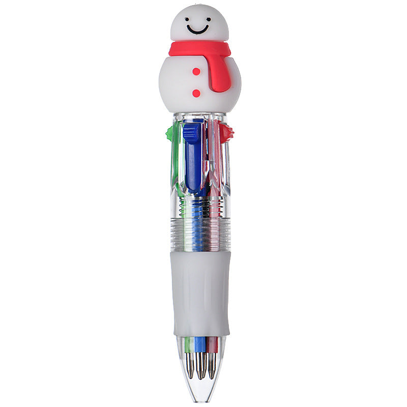 Wholesale Cute cartoon Christmas four-color ballpoint pen
