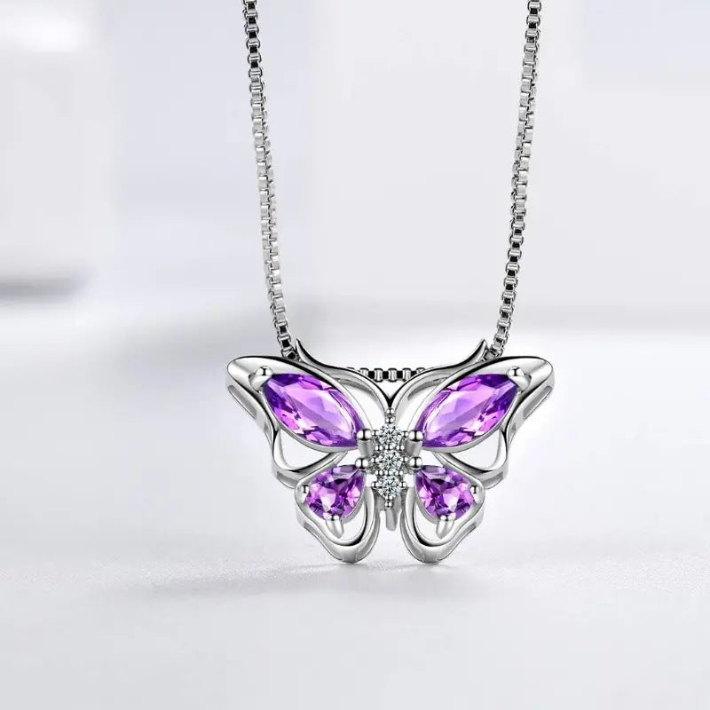 Wholesale Butterfly Rhinestone Crystal Alloy Ring Necklace Earrings ACC-NE-XunOu011