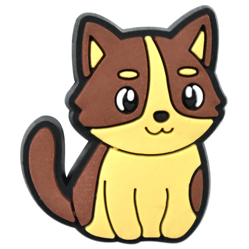 Wholesale  Random 100pcs  Cat  PVC Soft Rubber Shoe Buckle Decoration