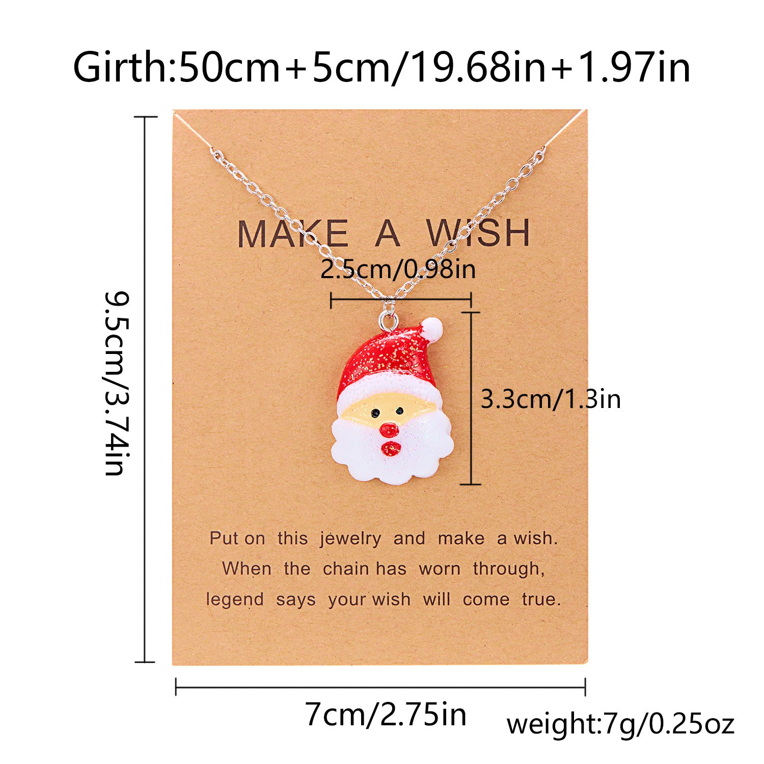 Wholesale Christmas gift box resin  snowman necklace