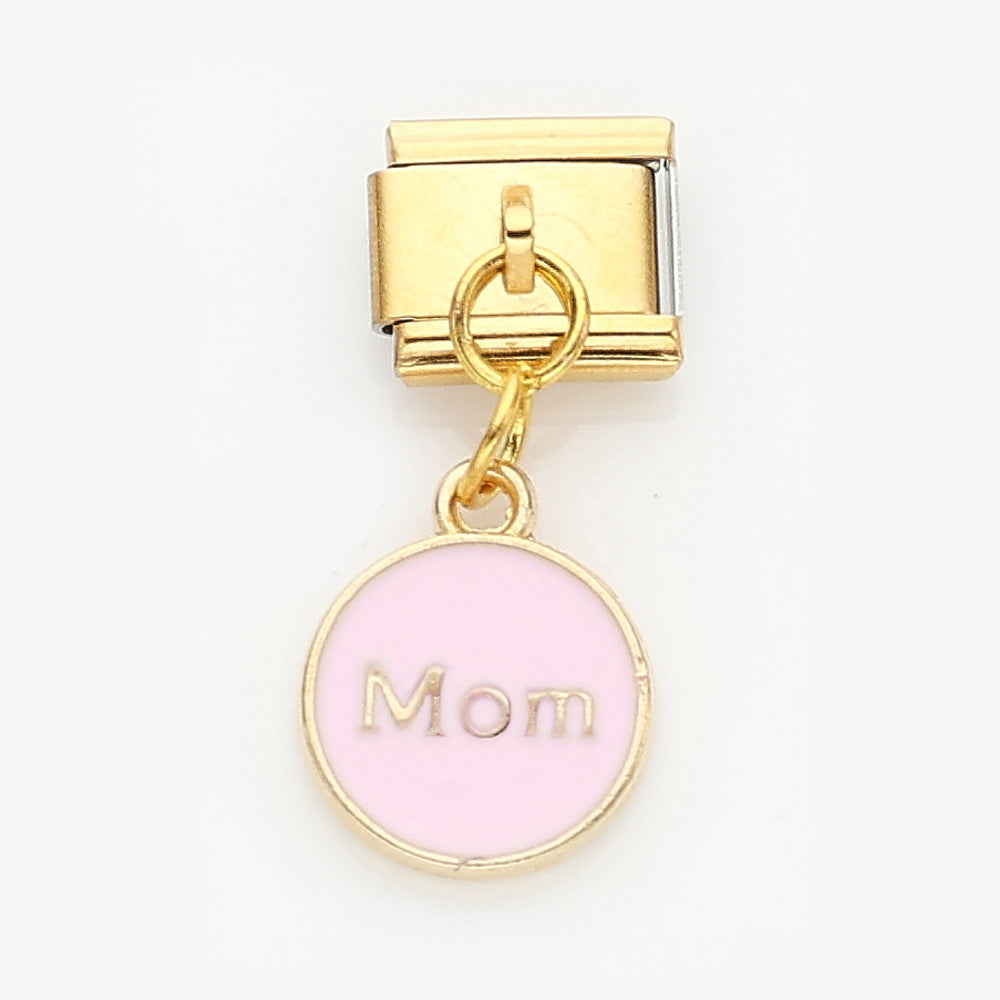 Wholesale 10pcs Italian Charm Bracelet 9mm DIY Splicing Strawberry Cherry Butterfly Love Stainless Steel Composable Bracelet