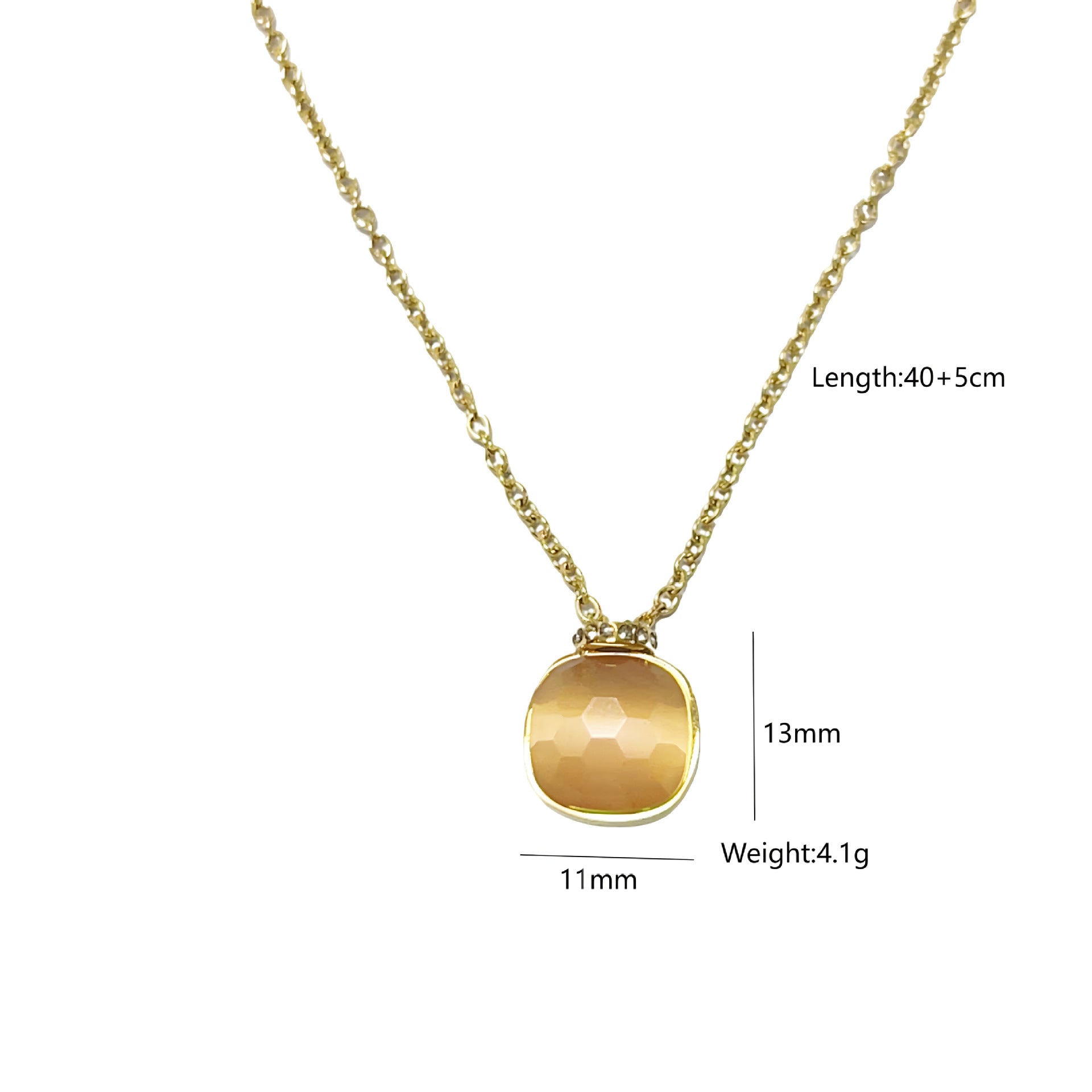 Wholesale  Natural Sun Stone Cut-out Pendant Stainless Steel Necklace