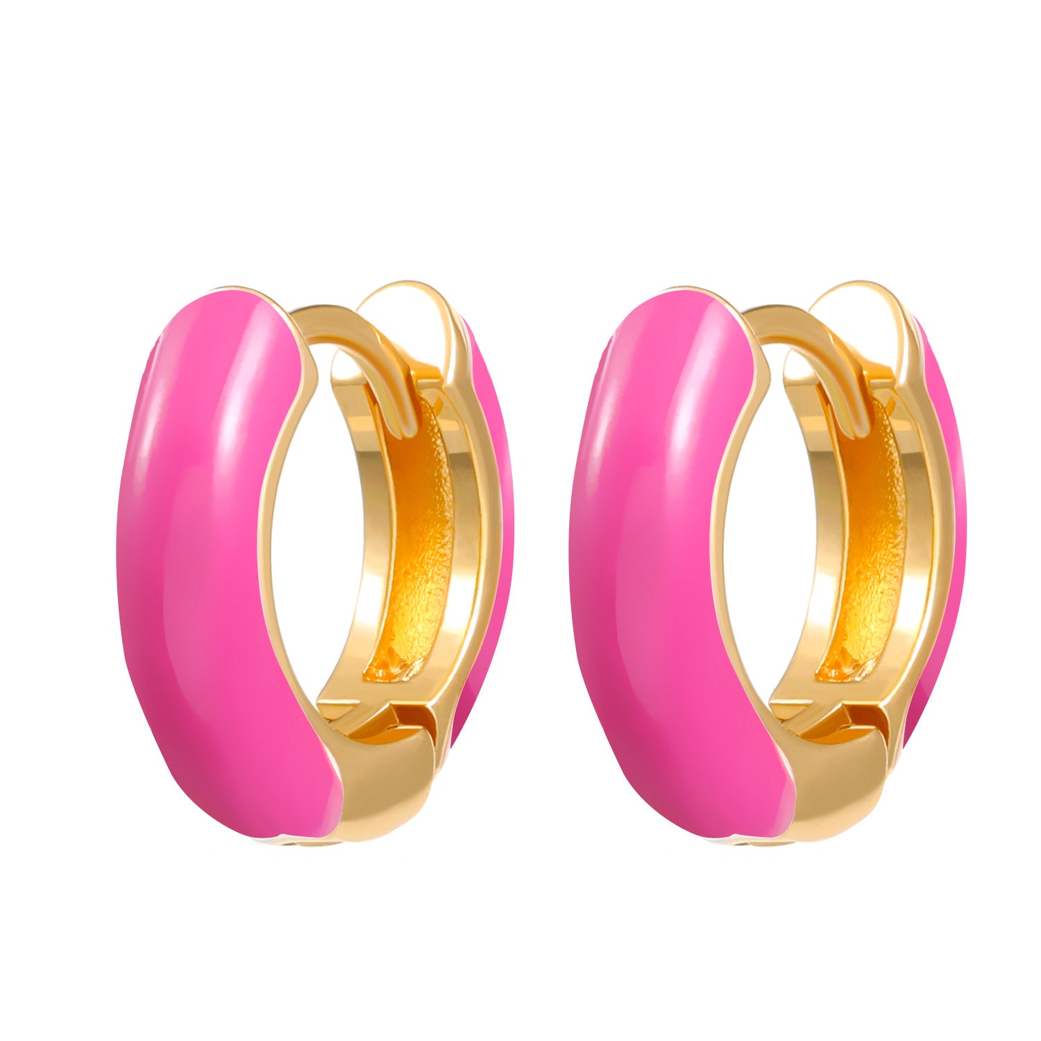 Wholesale  color drop oil C- shaped earrings